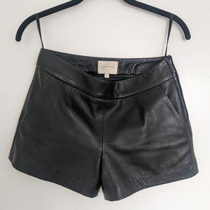 Sezane Harlow Leather Shorts Size 34
